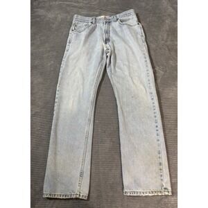 2005 Men's Levi's 505 34x32 Y2K Light Wash Blue Jeans Regular Fit